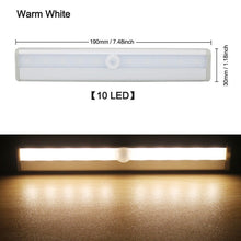 Load image into Gallery viewer, Wireless LED Under Cabinet Light PIR Motion Sensor Lamp 6/10 LEDs for Wardrobe Cupboard Closet Kitchen Lighting Led Night Light