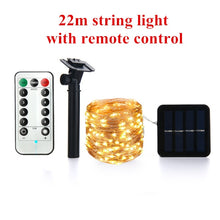 Load image into Gallery viewer, LED Outdoor Solar Lamp String Lights 100/200 LEDs Fairy Holiday Christmas Party Garland Solar Garden Waterproof 10m
