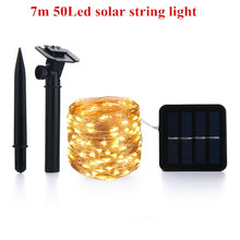 Load image into Gallery viewer, LED Outdoor Solar Lamp String Lights 100/200 LEDs Fairy Holiday Christmas Party Garland Solar Garden Waterproof 10m
