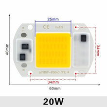 Load image into Gallery viewer, LED COB Chip 10W 20W 30W 50W 220V Smart IC No Need Driver 3W 5W 7W 9W LED Bulb Lamp for Flood Light Spotlight Diy Lighting

