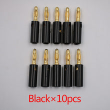 Load image into Gallery viewer, 10pcsAudio Speaker Screw Banana Gold Plate Plugs Connectors 4mm IN STOCK FREE SHIPPING Black Red Facotry Online Wholesale Golden
